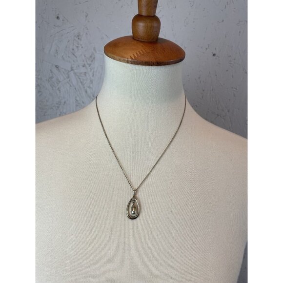 Van Dell Jewelry - Vintage Van Del Cultured Pearl Drop Necklace 1/20 12k gold filled